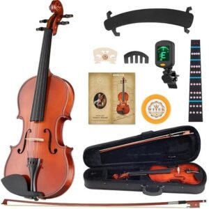 Violin for Kids, Premium Solid Wood Full Size Violin Set