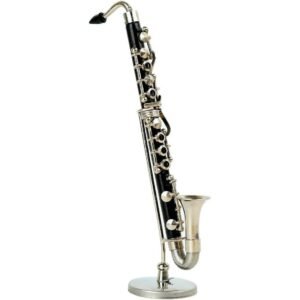 Miniature Bass Clarinet with Stand and Case Mini Musical Instrument