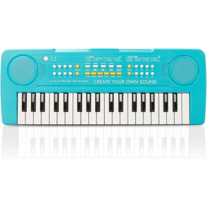 7 Keys Keyboard Piano Kids Multifunction Music Educational Instrument (blue)