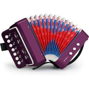 10 Keys Control Accordion include 3 Air Valve Easy to Play Lightweight