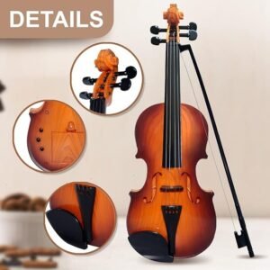 16 Inch Violin Toy for Kids, 4 Strings Violin Toys Musical Instruments for Children