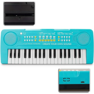 7 Keys Keyboard Piano Kids Multifunction Music Educational Instrument (blue)