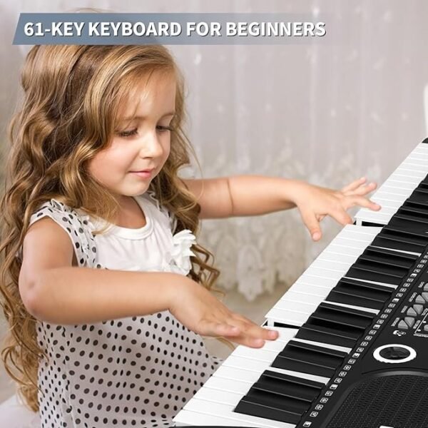 Sheet Stand and Power Supply, Portable Keyboard Gift Teaching for Beginners - Image 3