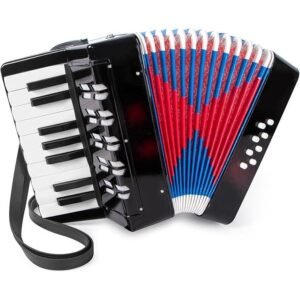 17 Keys Piano Accordion for Kids Students 8 Bass with Straps for Beginners